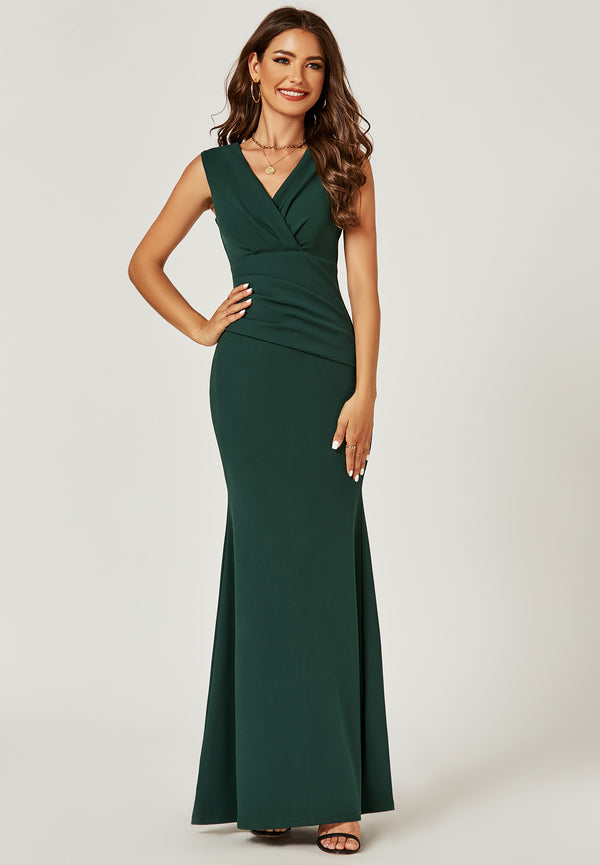 Bardot Pleated Occasion Maxi Dress