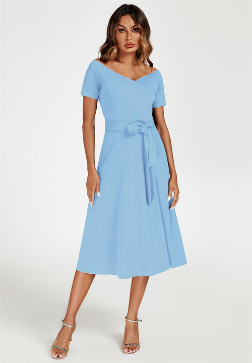 sachin and babi light blue dress Eva Black & White Bardot Bow Detail Maxi Dress With Thigh Split  Club L  London