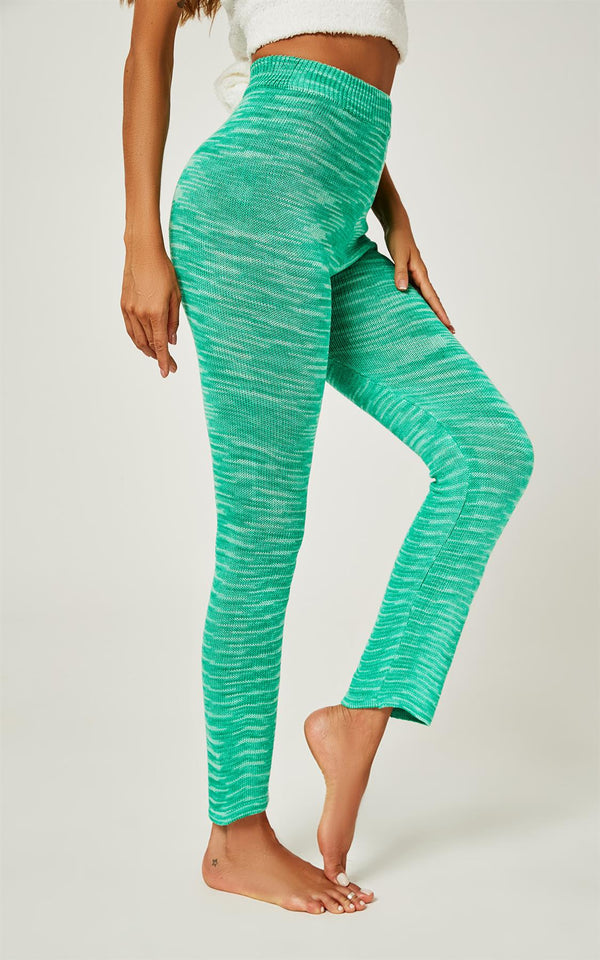 Gebreide broek in groen