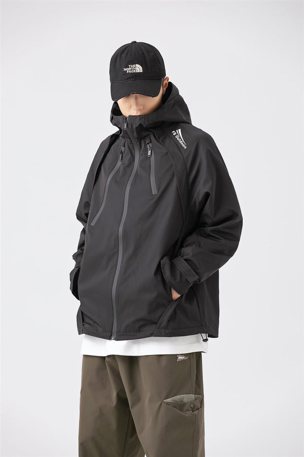 Wasserdichte Jacke in Schwarz 