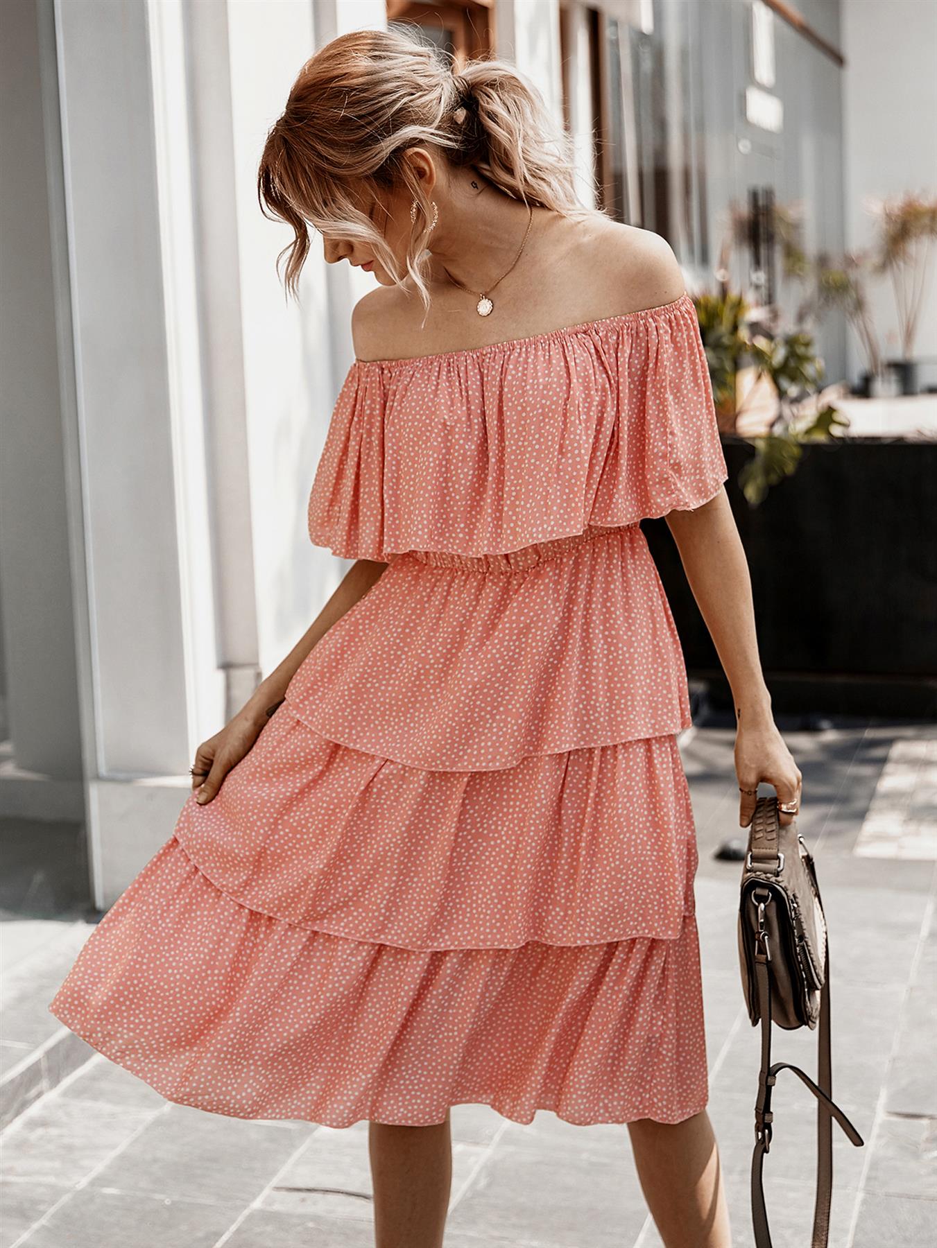 Frill tiered dress best sale